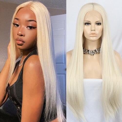 613 Honey Blonde Lace Front Wigs Long Straight Synthetic Wigs for Women Party Daily Cosplay Nature Hairline HD Lace Frontal Wigs