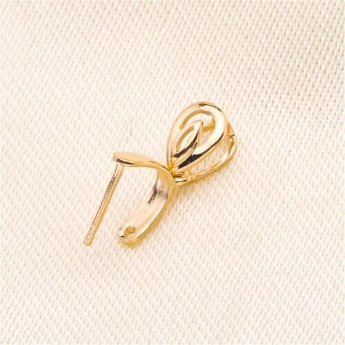 DIY accessories 18K gold button accessories button 18K pendant button melon seed buckle jade jade crystal clip buckle