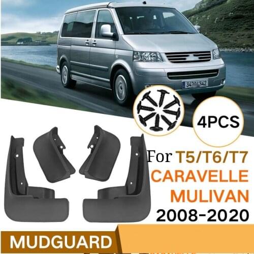Car Mudguard For Volkswagen Multivan Caravelle T5 T6 2008-2020 High Quality Mudguard Anti-splash Mudguard Body Protection