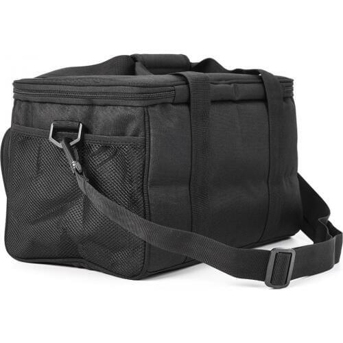 Black Outdoor Fishing Bag Multifunctional Waterproof Oxford Shoulder Messenger Fishing Tackle Reel Lure Camera Storage Bag