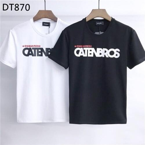 2021 Canada Tshirt Men Cotton Breathable O-neck Tops Tees Chain Printing Luxury T-shirts Male Streetwear Clothes Black White