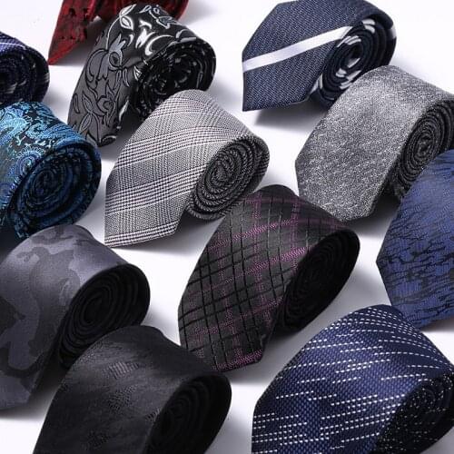 Classic 100% Silk Mens Neck Ties 6cm Plaid Striped Paisley Ties for Men Formal Business Luxury Wedding Party Neckties Gravatas