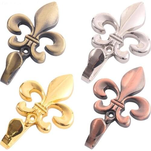 2PCS Plum Blossoml Curtain Hooks Vintage Key Clothes Curtain Towel Rack Wall Hook Holder For Home Bathroom Accessories