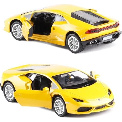 1:36 Scale Diecast Alloy Metal Luxury Sports Car Model For TheLam borghini Huracan LP610-4 Collection Model Pull Back Toys Car
