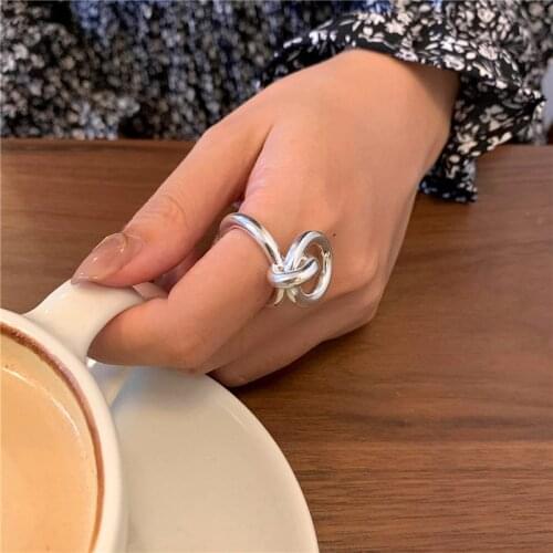 Miuoxion Retro Wsinding Pull Ring Simple Heavy Industry Personality Jewelry For Women Feature Namour Charm Gift All Seasons
