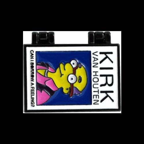 Cartoon Character KIRK VAN Enamel Pin Album Brooch CAN I BORROW A FEELING Music Tape Flip Brooch Pin Denim Badge Gifts for Kids