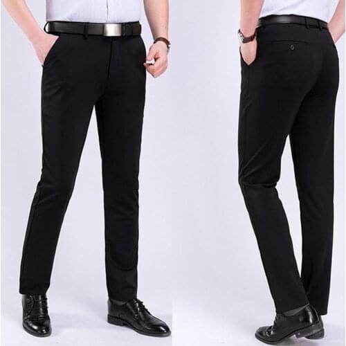 Men Suit Pants Fashion Solid Color Stretchy Dress Pants Formal Business comfortable Wedding Suit Pants