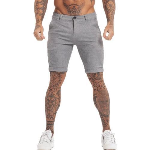 GINGTTO Shorts Men 2020 Mens Chino Summer Shorts Casual Grey Plaid Men Shorts DropShipping zm801
