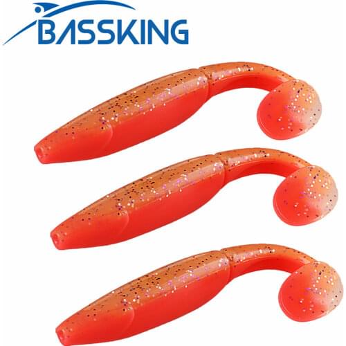 TAF 3pcs/pack Soft Baits 13.1cm 22.7g T Tail Quality Silicone Fishing Lure for Saltwater Carp Fishing Worm Woblers Pesca Peche