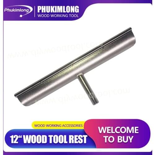 Phukimlong 12'' tool rest for wood turning lathe Wood Spindle Turners Tool rest Set Robust Woodturning Tool Rest for Mini