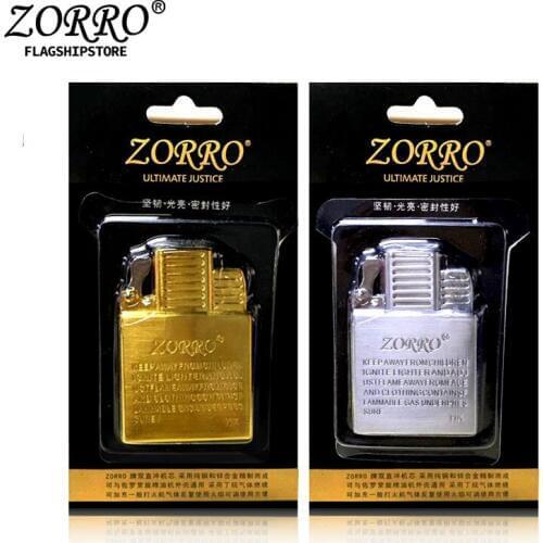 Movement Inflatable Liner Origional ZORRO Smoking Jet Windproof Lighter Hong Kong Cigarette Cigar Double Flame Lighter Wholesa