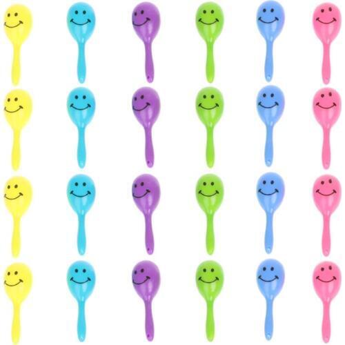 Smiling Face Neon Maracas Fiesta Party Supplies Sand hammer Toys