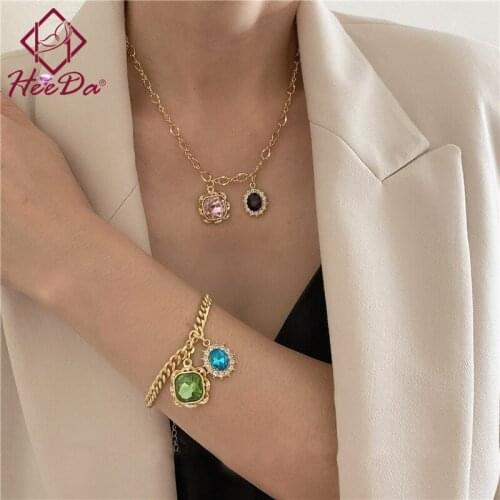 2020 New Shiny Imitation Crystal Chokers Necklace for Women Fashion Joker Luxury Jewelry on the Neck Lady Graceful Accessories