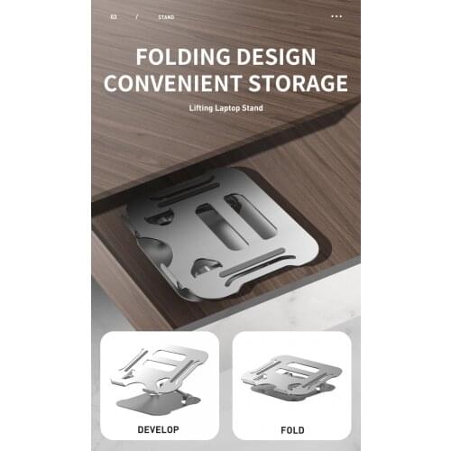 Portable Foldable Cooling for Accessories Lenovo HP Support (Silver)