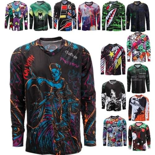 Pro Downhill Mountain Bike Jersey Long Sleeve Men Racing Motocross Jersey Enduro MTB Cycling Jersey Offroad Motorcycle Sportwear