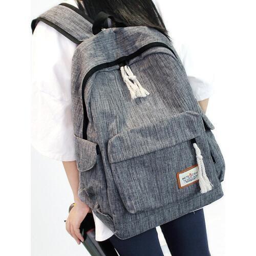 Backpacks for Teenage Girls Mochila Feminina School Backpack Women Solid Famous Canvas Casual Laptop Bagpack Female 2021