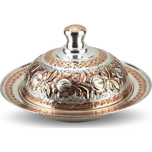 Miray Flower Decorated Copper Sugar Bowl