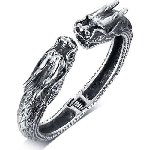 High-quality Stainless Steel Leopard Head / Faucet Cuff Bracelet Adjustable Calm & Domineering Bracelet Jewelry for Mens Gifts