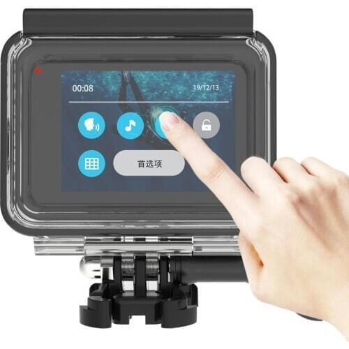 Hopcorner GoPro Hero 8 Touch Screen Waterproof Housing Case Protective 60M Underwater Diving Snorkeling Bracket Accessoriess
