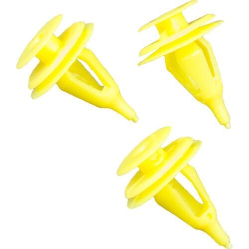 2-1 Yellow Car Door panel fender clips fit for most 9mm plastic hole for Toyota 67771-30090 Land Cruiser 2WD Truck 1991