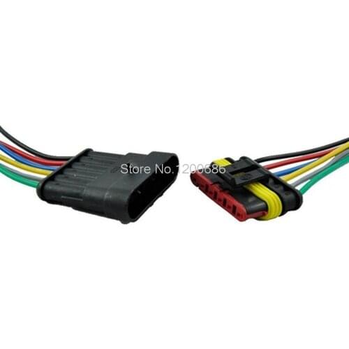1/2/3/4/5/6 Pin Way Waterproof Electrical Auto Connector Male Female Plug with Wire Cable harness for Car Motorcycle