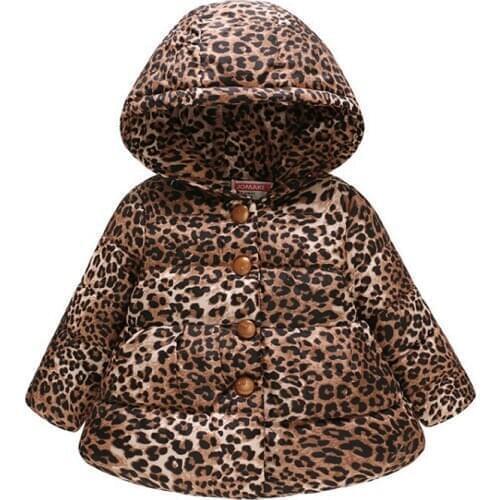 1-4 Yrs Baby Girl Winter Cotton-Padded Clothes Flower Butterfly Star Pattern Fashion Elegant Winter Jacket Childrens Warm Coats