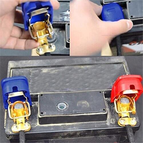 1Pair 12V Automotive Car Top Post Battery Terminals Wire Cable Clamp Terminal Connectors Car accessories