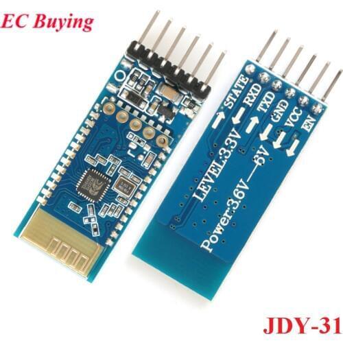 10pcs JDY-31 Bluetooth 3.0 HC-05 HC-06 Bluetooth Module Serial Port 2.4G SPP Transparent Transmission Compatible HC 05 06 JDY-30