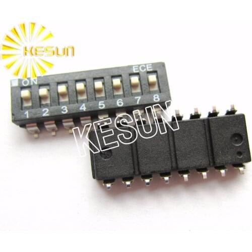 100% Original EAD108 8P 2.54mm Black SMD DIP Switch EAD108EZ x 100PCS