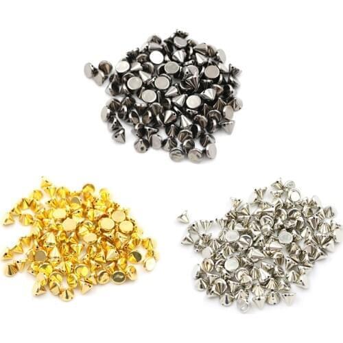 100 Pcs/lot DIY Bead Crafts Riveting Garment Studs Nail Punk Rock For Bags Dress Clothes Wedding Sew on Spike Rivet
