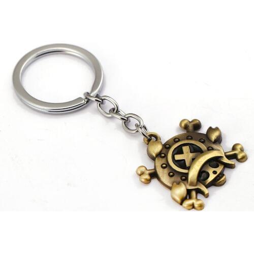 12pcs/lot One Piece Keychain Tony Tony Chopper Key Ring Holder Chaveiro anime Key Chain Pendant Gift Jewelry