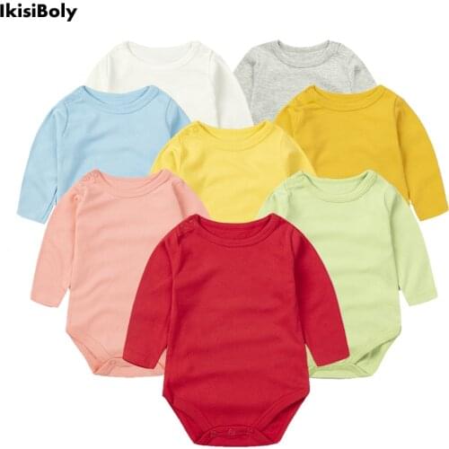 2021 Baby Girl Clothes Bodysuits Newborn Rompers Jumpsuits Toddlers Boys Born Long Sleeve Red White Kids Bebe New Infant Costume