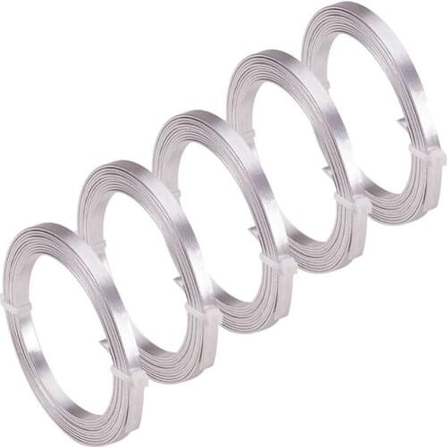 5x1mm 5 Rolls Flat Aluminum Wire for Handmade Crafts Jewelry Making Earrings Necklace Bracelet DIY PeachPuff Color 2m/roll