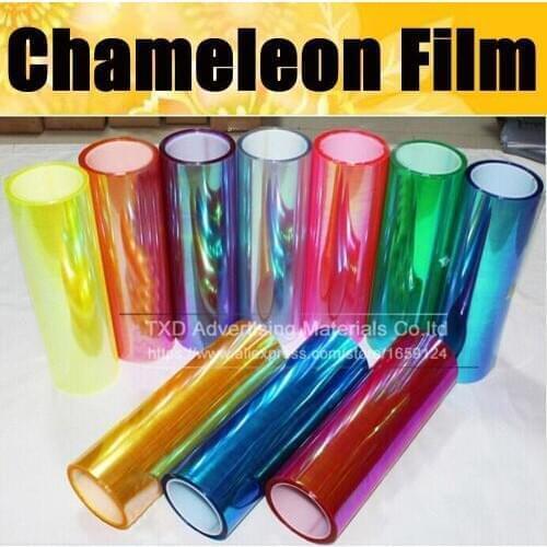 30cmx100cm/Lot Chameleon car headlights taillights lights tint protective chameleon vinyl film stickers changing color