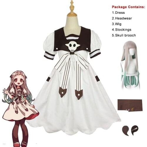 Anime Toilet Bound Hanako Kun Yashiro Nene Cosplay Dresses Wig Sailor Suit School Girl Uniform Woman Kawaii Maid Dress Costume