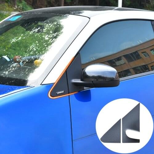 Car Exterior Front Triangle Carbon Fiber Sticker For Smart 453 Fortwo Forfour 2015-2019 Exterior Modified Carbon Fiber Stickers
