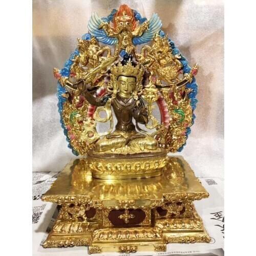 Large 2021 High grade gilding Buddha statue family patron saint Almighty God the Bodhisattva Manjusri Guanyin Buddha gold Buddha
