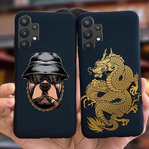 For Samsung Galaxy A32 5G Case SM-A326B Silicone Soft Slim Cool Dragon Painted Cover For Samsung A32 A 32 5G Phone Bumper 6.5