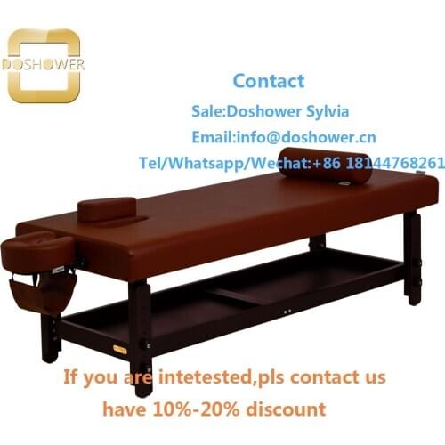 Wood bedroom bed with facial bed cushion for disposable fitted massage table