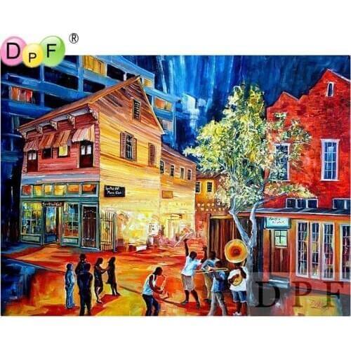 DPF Diamond Embroidery Band Diamond Painting Cross Stitch Needle Diamond Mosaic Full Square Rhinestone Home Decor