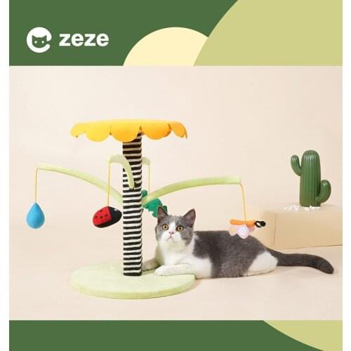Cat climbing frame multifunctional small cat scratching column jumping platform toy