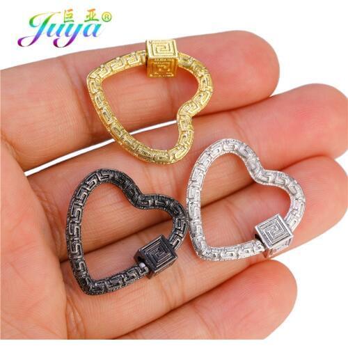 Juya DIY Handmade Fastener Pendant Screw Lock Bolt Clasps Accessories For Hanging Chains Pendant Jewelry Making Supplies