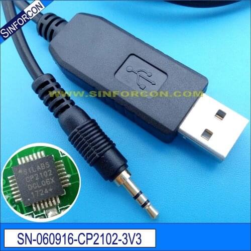 Mac Android Win8 10 cp2102 usb rs232 to 2.5mm dc jack serial adapter cable