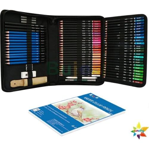 96Pc/set Drawing Sketch Pencil Charcoal Graphite Watercolor Metallic Color Pencil Oil Sketch Painting Coloring Professional Set