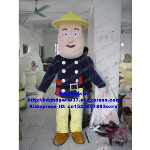 Handsome Fireman Mascot Costume Adult Cartoon Character Outfit Suit Kindergarten Pet Shop Festivals And Holidays zx2876