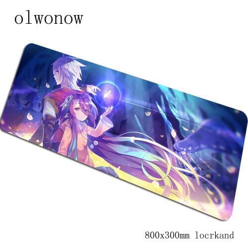 No Game No Life mousepad 900x400x3mm gaming mouse pad locked edge gamer mat computer desk padmouse keyboard Shiro play mats