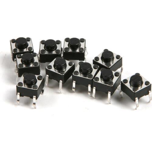 Multi-purpose 2/3/4/5/10Pcs 6X6X5mm 4PIN Micro Tactile Tact Push Button Switch Direct Plug-in Self-reset DIP Top Copper Switch