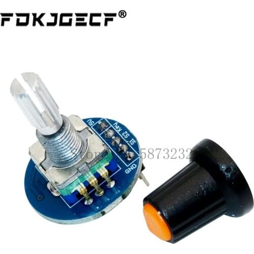Rotary Encoder Module for Arduino Brick Sensor Development Round Audio Rotating Potentiometer Knob Cap EC11