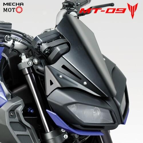 Motorcycle mt 09 windshield For yamaha mt09 tracer MT-09 2017-2020 black Metal front windscreen airflow wind deflector