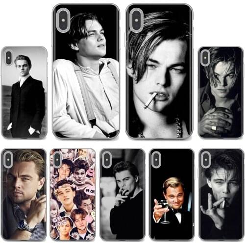For Samsung Galaxy A10 A40 A50 A70 A3 A5 A7 A9 A8 A6 Plus 2018 2015 2016 2017 Soft Case Leonardo Dicaprio Young White Swan